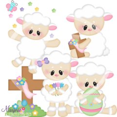 Easter Sunday Lilly SVG Cutting Files + Clipart Easter Sunday Lilly SVG Cutting Files + Clipart