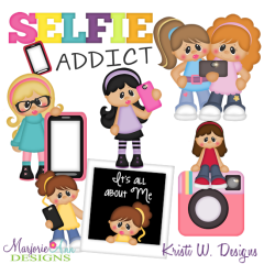 Selfie Addict SVG Cutting Files Includes Clipart Selfie Addict SVG Cutting Files Includes Clipart