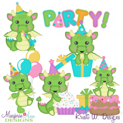 Baby Dragon Birthday SVG Cutting Files Includes Clipart Baby Dragon Birthday SVG Cutting Files Includes Clipart