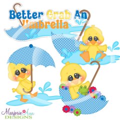 Better Grab An Umbrella SVG Cutting Files + Clipart Better Grab An Umbrella SVG Cutting Files + Clipart