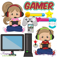 Gamer Kids SVG Cutting Files Includes Clipart Gamer Kids SVG Cutting Files Includes Clipart