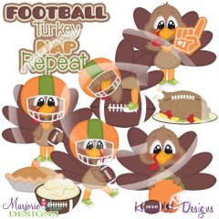 Turkey Football SVG Cutting Files/Paper Piecing +Clipart Turkey Football SVG Cutting Files/Paper Piecing +Clipart